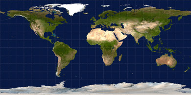 世界地図・パノラマ