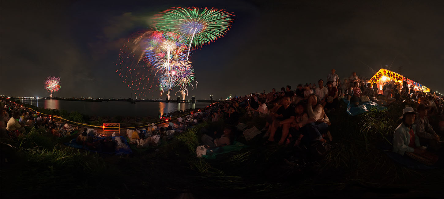 調布市花火大会 05年 Panorama Journey